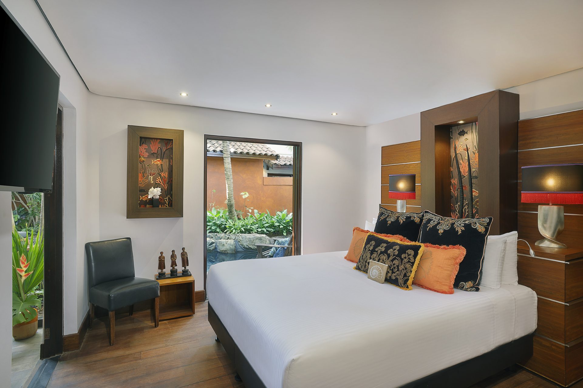 luxury bedroom in the caribbean