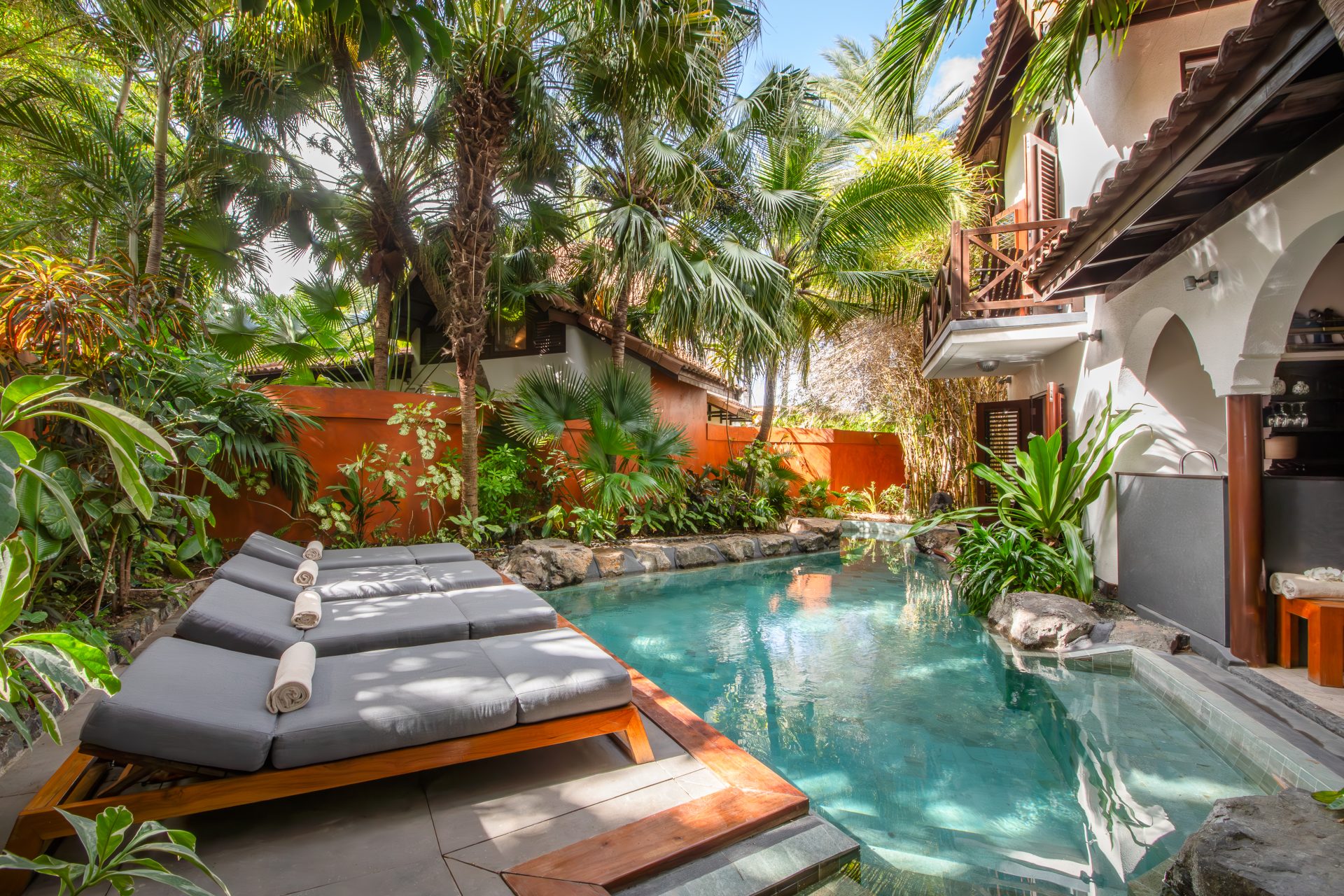 Baoase Private Pool Villa - perfect for a hurricane-free Caribbean family vacation.