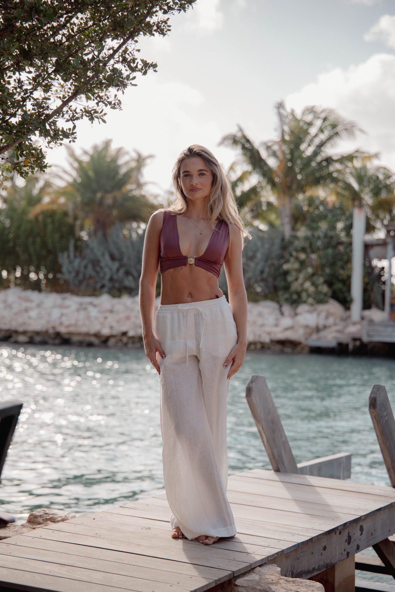 Model wearing an outfit from the Boutique of Baoase Luxury Resort in Curacao